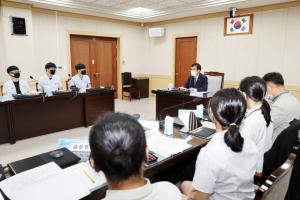 윤건영 충북교육감, 모의선거 참여 학생간담회 진행