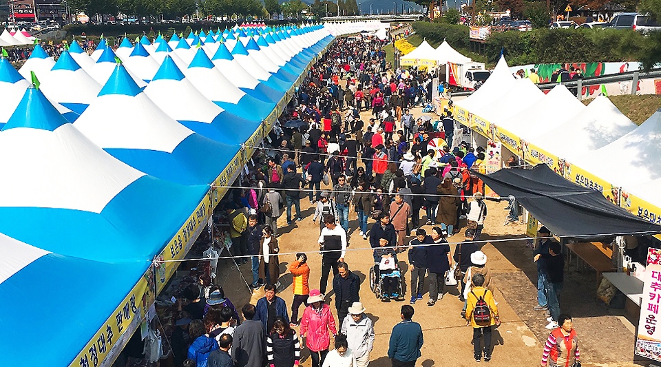 ‘2018 보은대추축제’가 지난 12일 개막에 이은 주말 3일 동안 전국에서 방문한 35만여명의 관광객들로 인산인해를 이루며 성공축제의 조짐을 보였다.