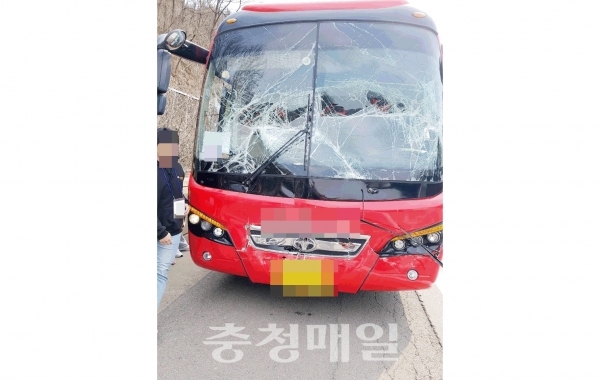 14일 오후 2시께 충북 진천군 초평면 중부고속도로 상행선(하남 방향) 진천터널 인근에서 충남대학교 학생들을 태운 관광버스 2대가 추돌해 6명이 다쳤다.