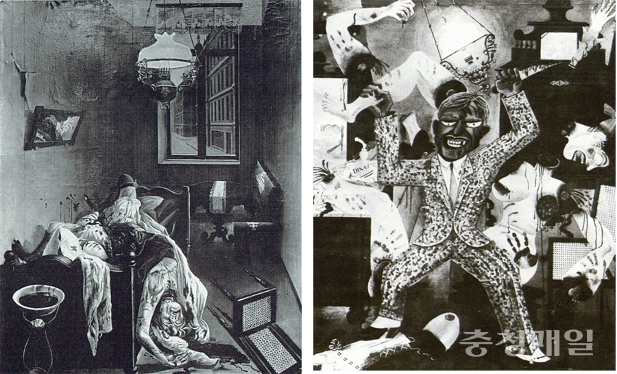 오토 딕스 ‘성적 살해’ 1922년.(왼쪽)오토 딕스 ‘성적 살해(자화상)’ 1920년경.