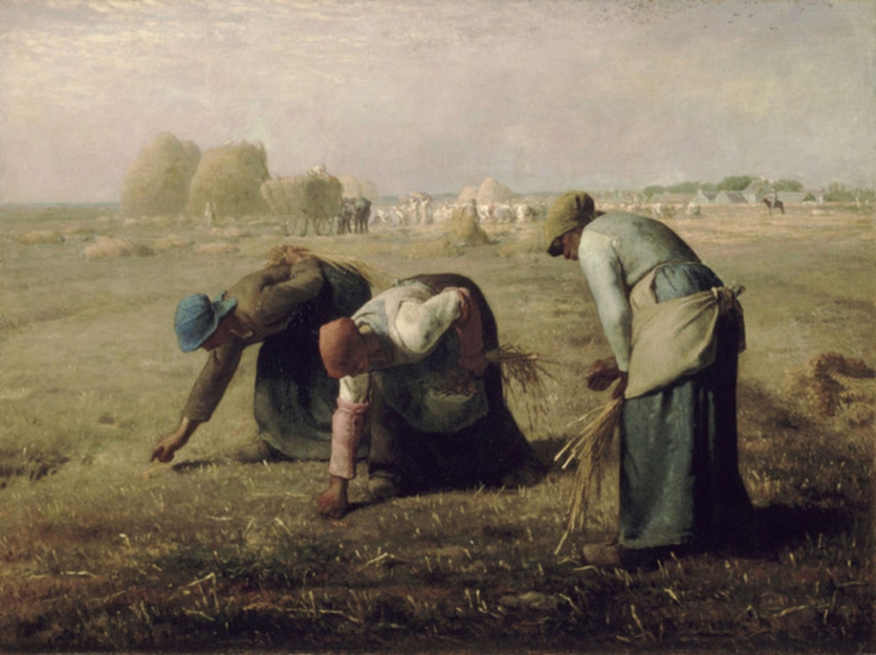 ▲장-프랑수아 밀레, ‘이삭줍는 사람들’, 1857
