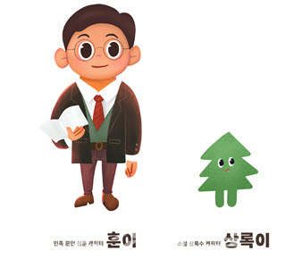 심훈상록문화제 캐릭터 ‘훈이(왼쪽)’와 ‘상록이’