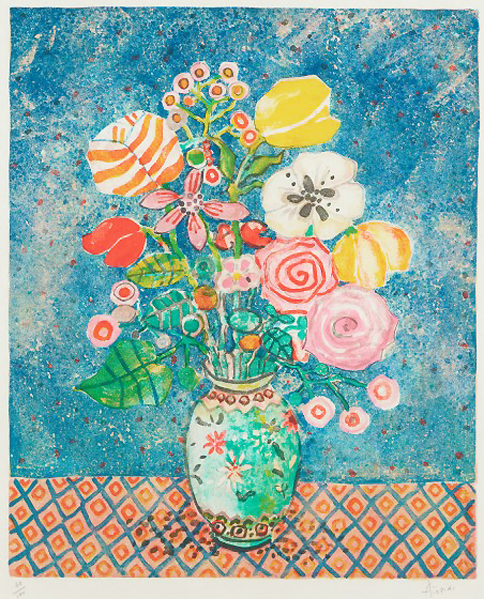 폴 아이즈피리 (프랑스,1919∼2016), ‘꽃’, 연도미상, 종이에 석판, 57×46.5 cm.