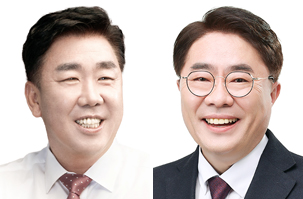 이범석(왼쪽) 전 부시장, 최진현 전 시의원